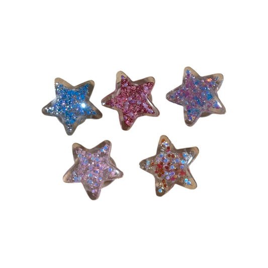 3D Glitter Star Charm