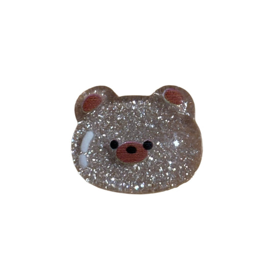 3D Glitter Bear Charm